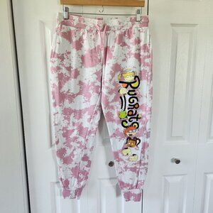 4/$25 Nickelodeon Rugrats Pink/White Paint Splatter Jogger Pants